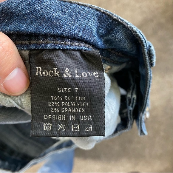 R&L Jeans Sz 7 Embellished rhinestone Pockets - Picture 9 of 14